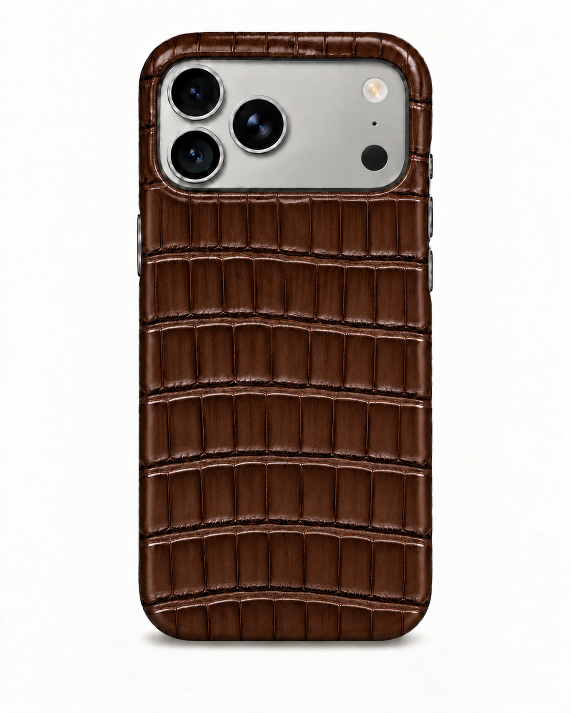 iPhone 17 Pro Max — Crocodile — Chocolat — Voir l’image 1