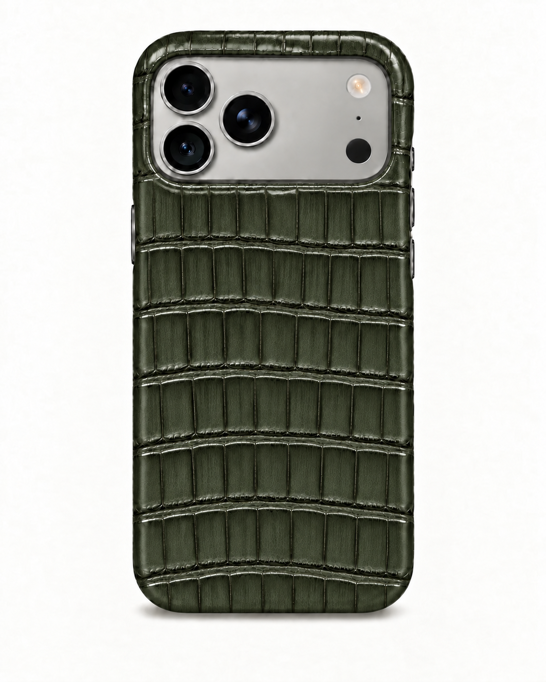 iPhone 17 Pro Max — Crocodile — Vert militaire — Voir l’image 1