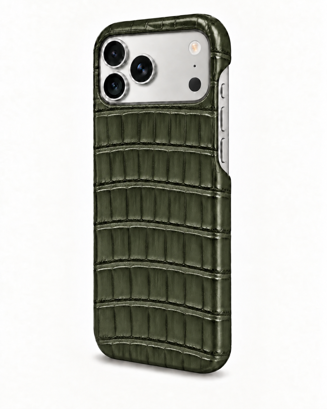 iPhone 17 Pro Max — Crocodile — Vert militaire — Voir l’image 2