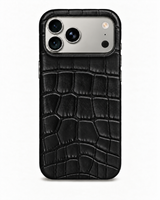iPhone 18 Pro Max — Crocodile-embossed calfskin — Black — View image 1