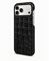 iPhone 18 Pro Max — Crocodile-embossed calfskin — Black — View image 2