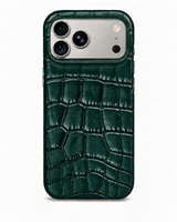 iPhone 18 Pro Max — Crocodile-embossed calfskin — Dark Green — View image 1