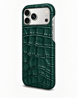 iPhone 18 Pro Max — Crocodile-embossed calfskin — Dark Green — View image 2