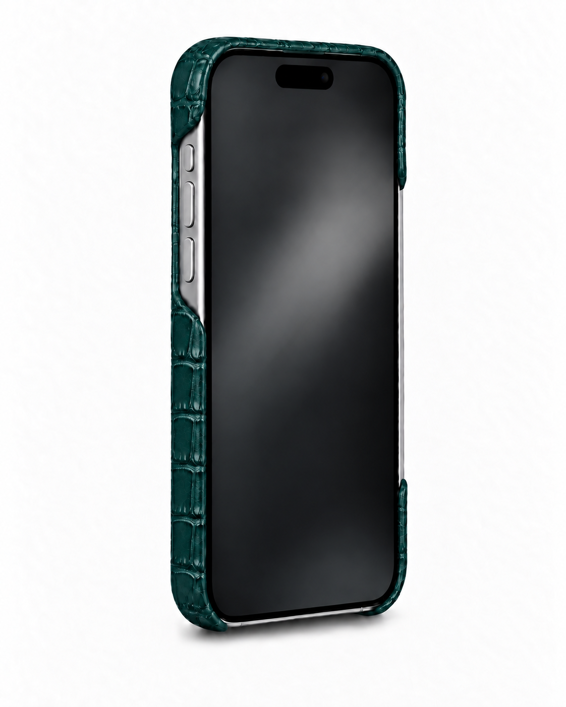 iPhone 18 Pro Max — Crocodile-embossed calfskin — Dark Green — View image 3