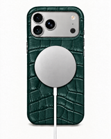 iPhone 18 Pro Max — Crocodile-embossed calfskin — Dark Green — View image 5