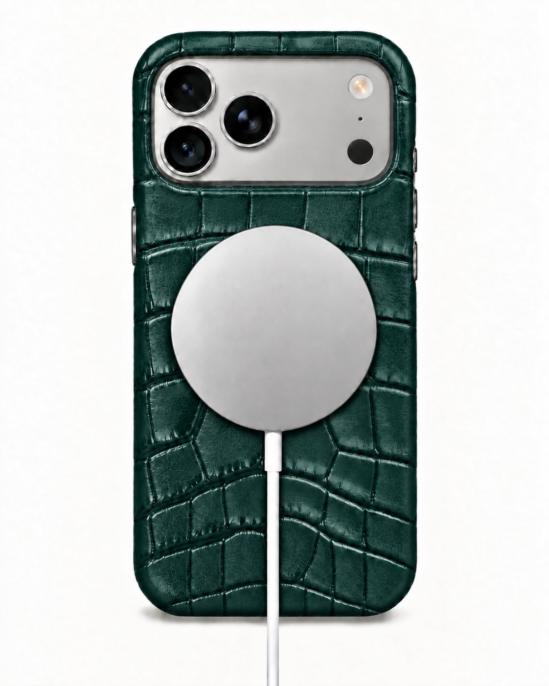 iPhone 18 Pro Max — Crocodile-embossed calfskin — Dark Green — View image 5