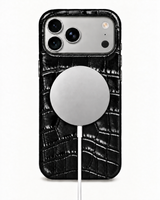iPhone 18 Pro Max — Crocodile-embossed calfskin — Glossy Black — View image 5