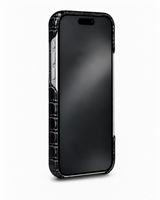 iPhone 16 Pro — Veau embossé crocodile — Noir brillant — Voir l’image 3