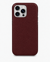 iPhone 16 Pro — Genarbtes Kalbsleder — Burgundy — Bild ansehen 1