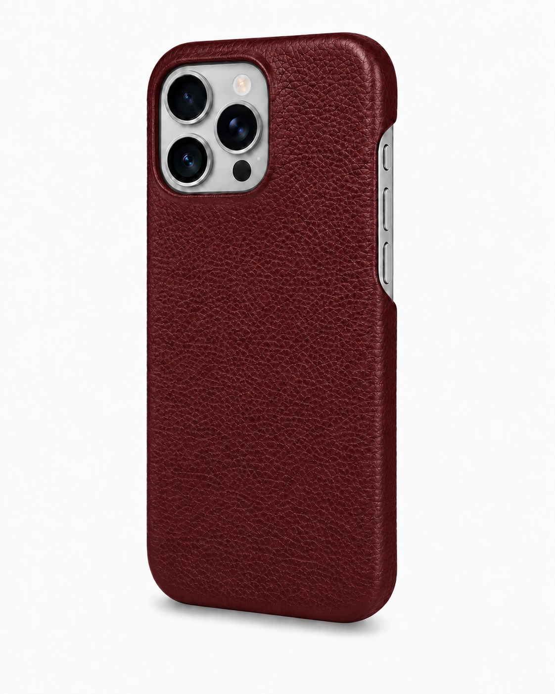 iPhone 16 Pro — Genarbtes Kalbsleder — Burgundy — Bild ansehen 2