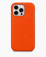 iPhone 16 Pro — Genarbtes Kalbsleder — Orange — Bild ansehen 1