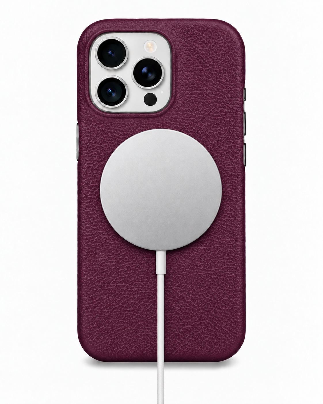 iPhone 16 Pro — Genarbtes Kalbsleder — Violett — Bild ansehen 5