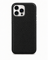 iPhone 16 Pro Max — Grained calfskin — Black — View image 1