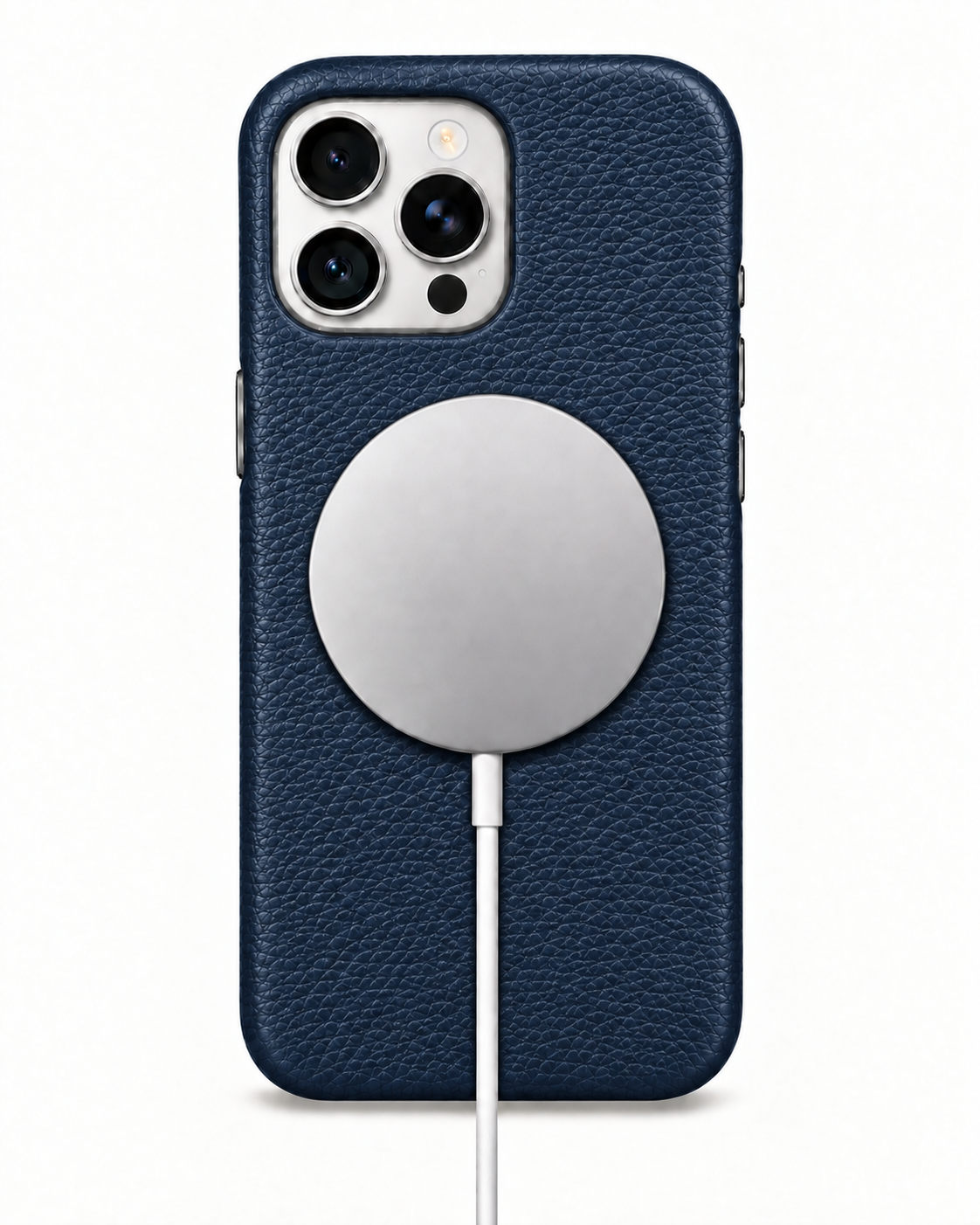 iPhone 16 Pro Max — Grained calfskin — Blue — View image 5