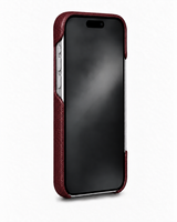 iPhone 16 Pro Max — Grained calfskin — Burgundy — View image 3