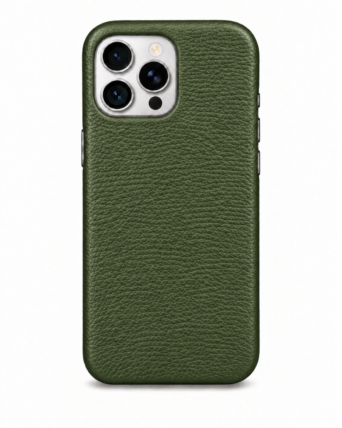 iPhone 16 Pro Max — Grained calfskin — Green — View image 1