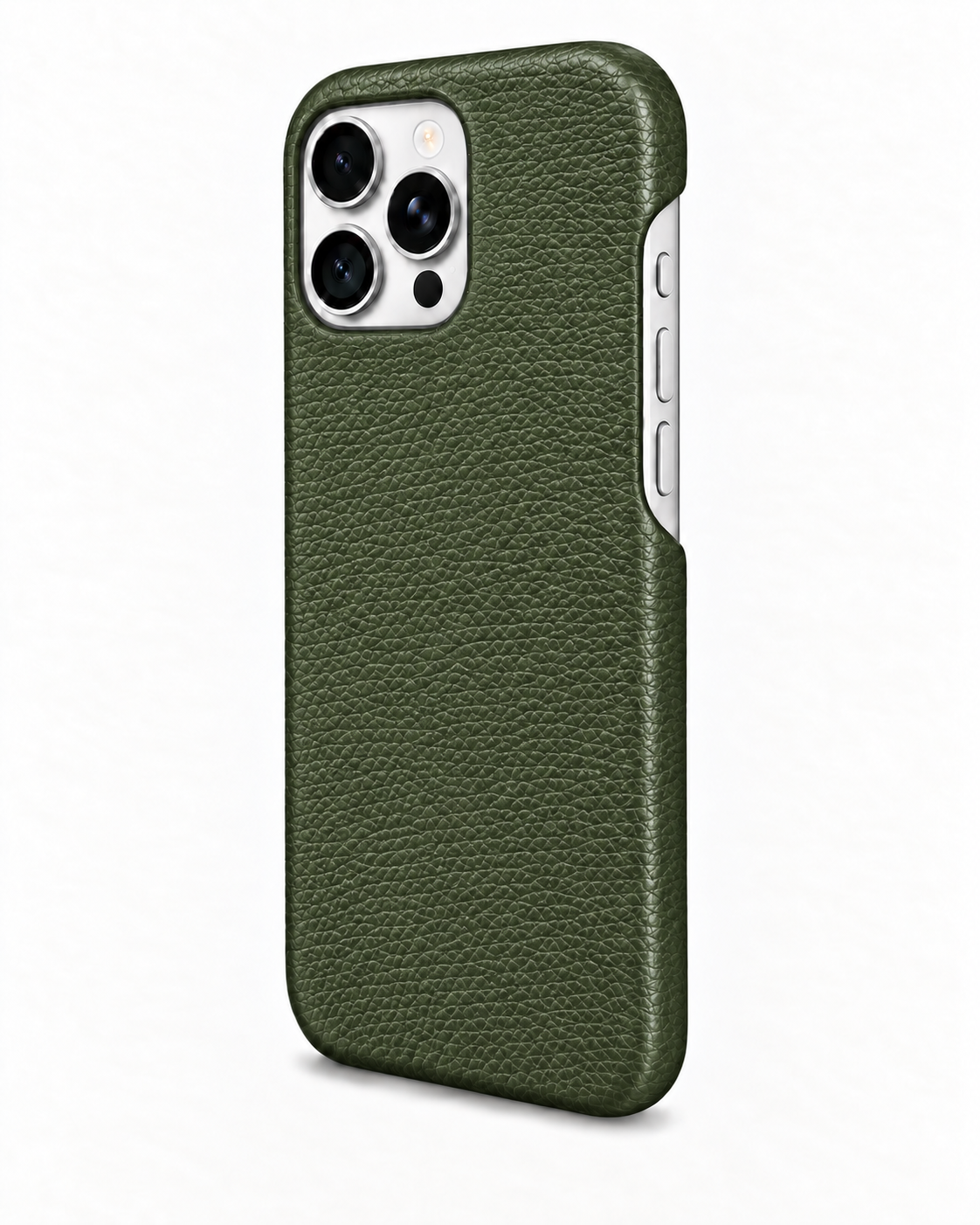 iPhone 16 Pro Max — Grained calfskin — Green — View image 2