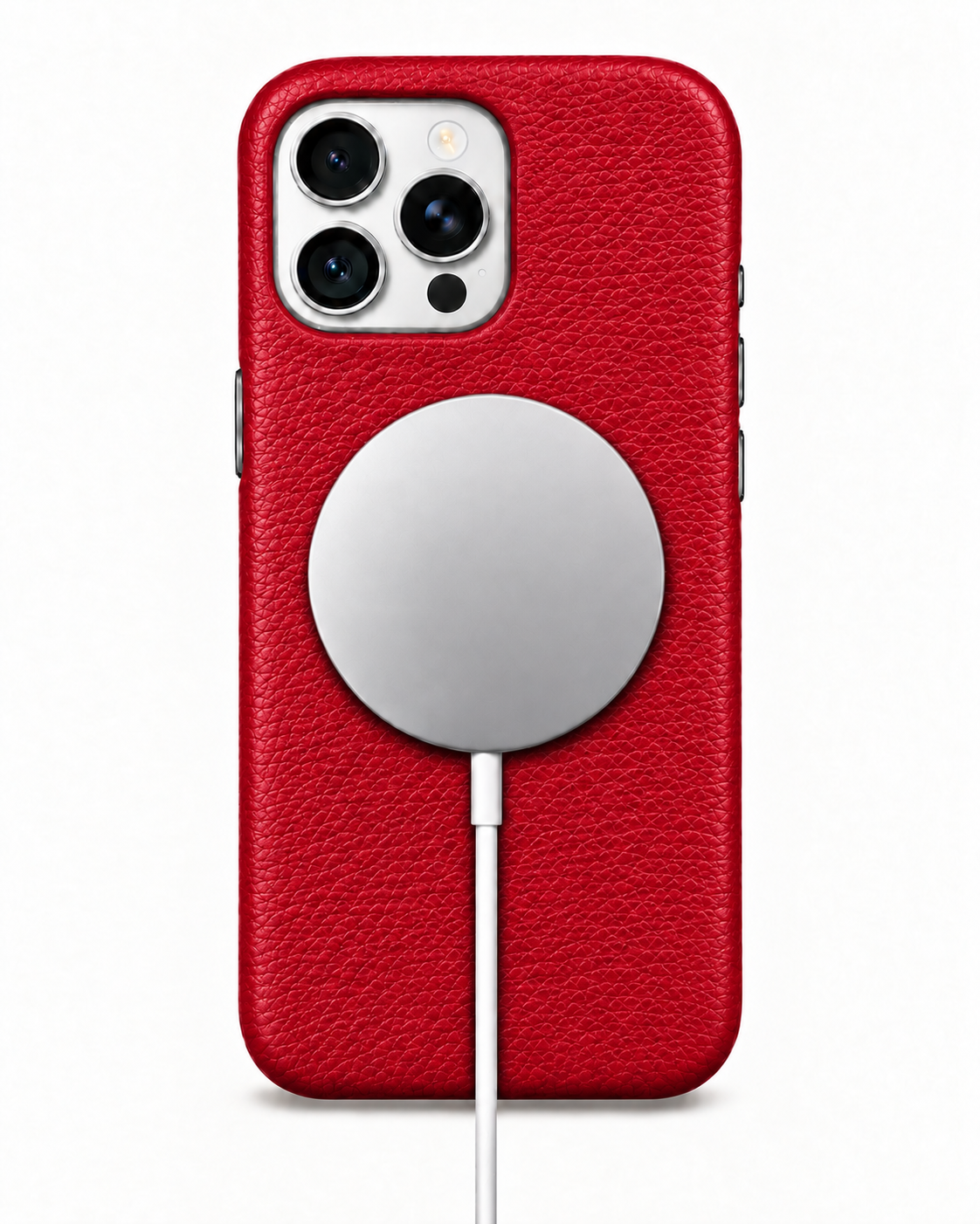 iPhone 16 Pro Max — Genarbtes Kalbsleder — Rot — Bild ansehen 5