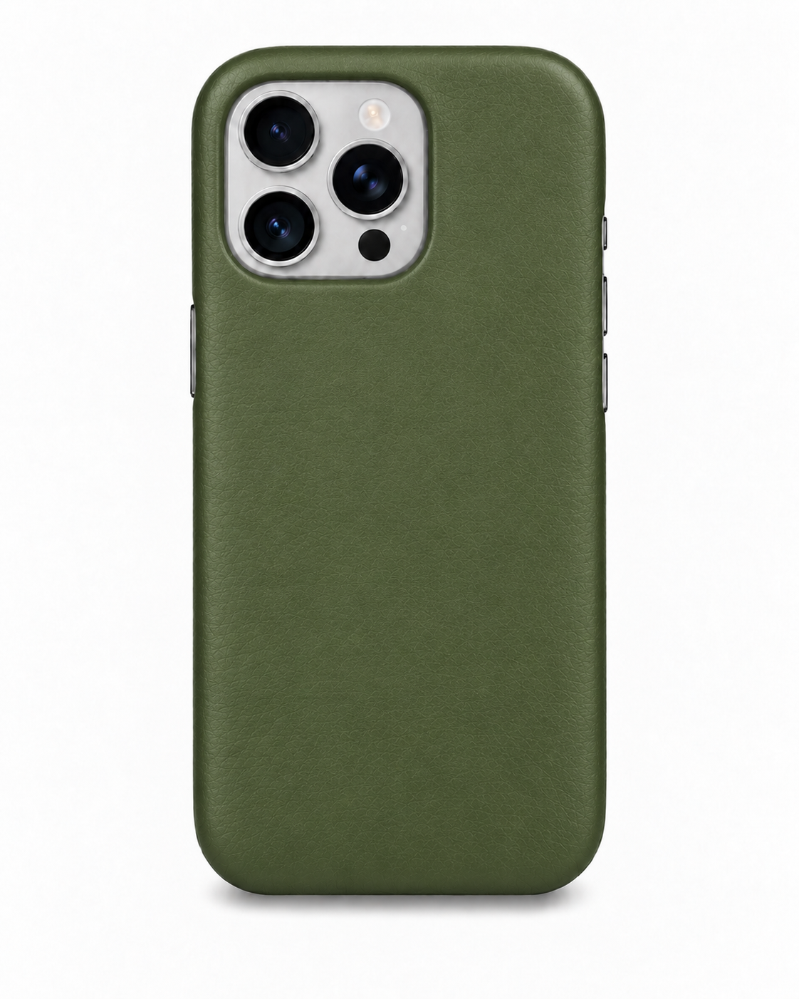 iPhone 16 Pro — Smooth calfskin — Green — View image 1