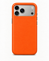 iPhone 17 Pro Max — Smooth calfskin — Orange — View image 1