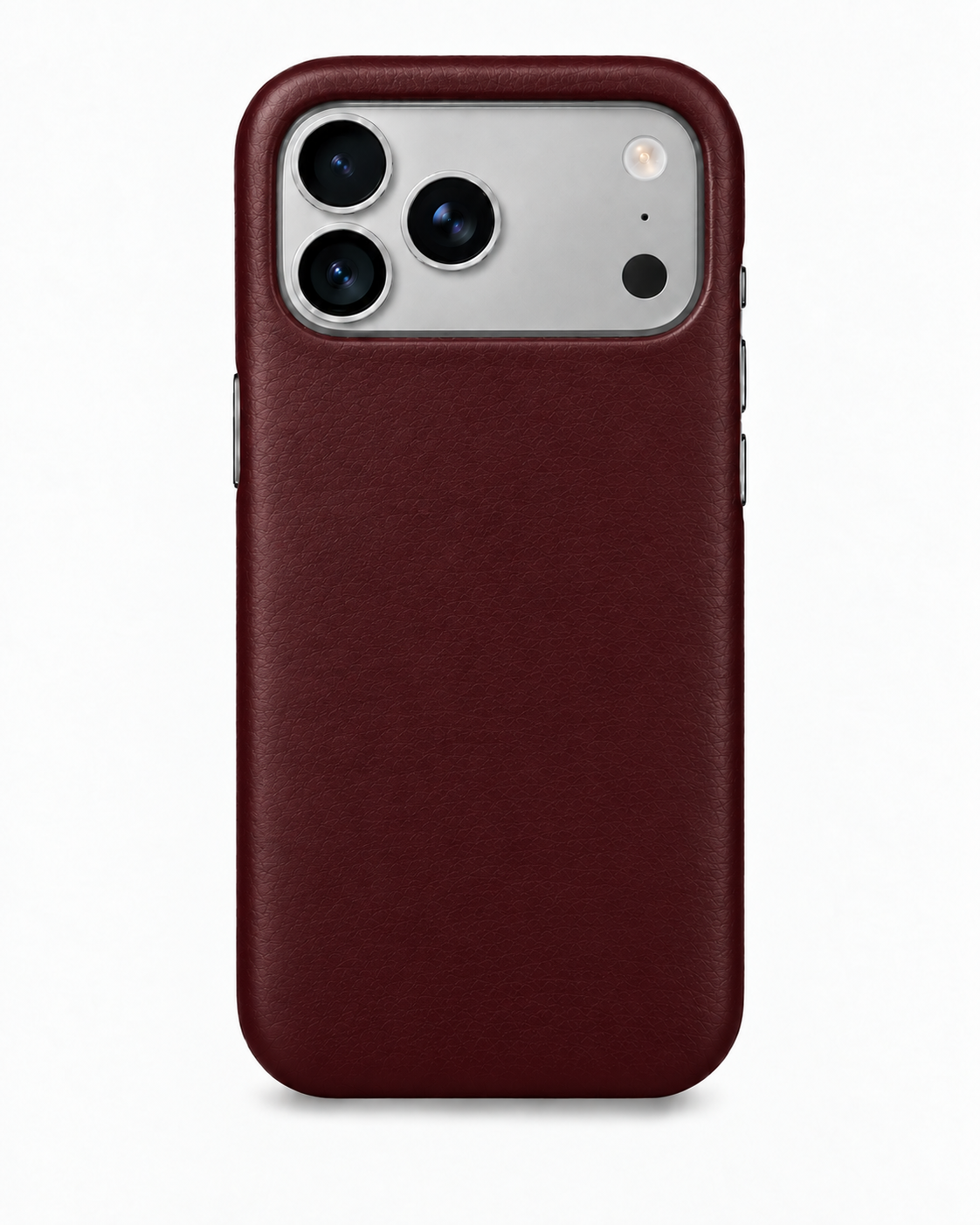 iPhone 18 Pro — Smooth calfskin — Burgundy — View image 1