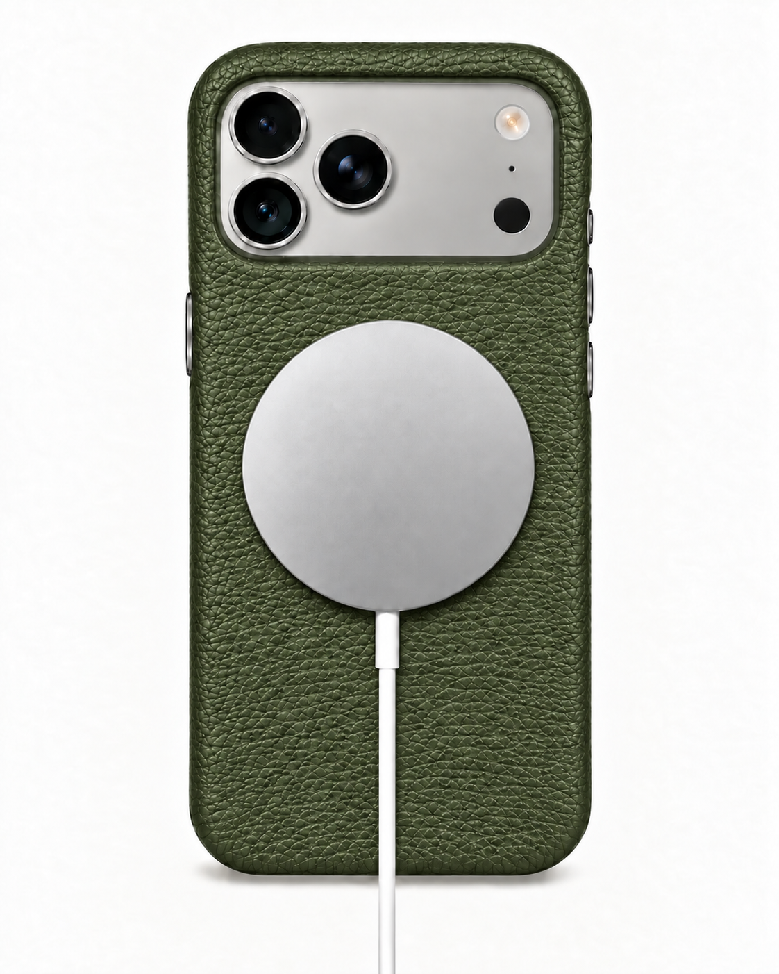 iPhone 17 Pro Max — Grained calfskin — Green — View image 5