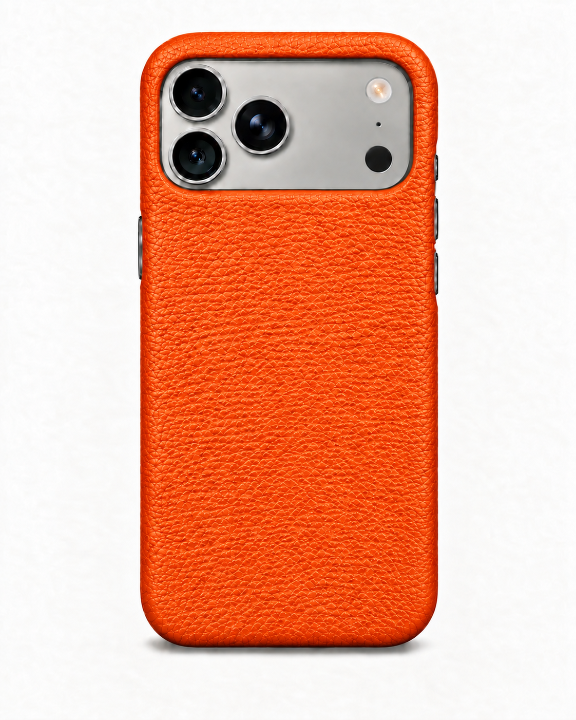 iPhone 18 Pro Max — Grained calfskin — Orange — View image 1