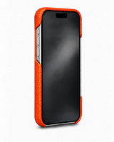 iPhone 18 Pro Max — Grained calfskin — Orange — View image 3
