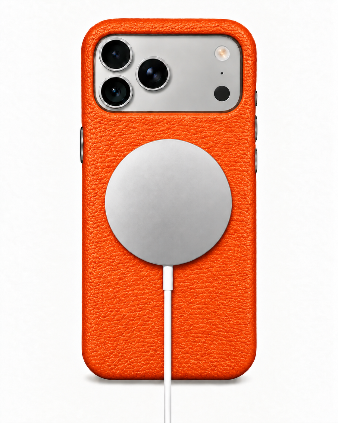 iPhone 18 Pro Max — Grained calfskin — Orange — View image 5