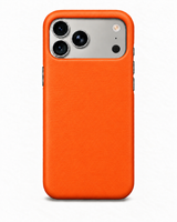 iPhone 18 Pro Max — Smooth calfskin — Orange — View image 1