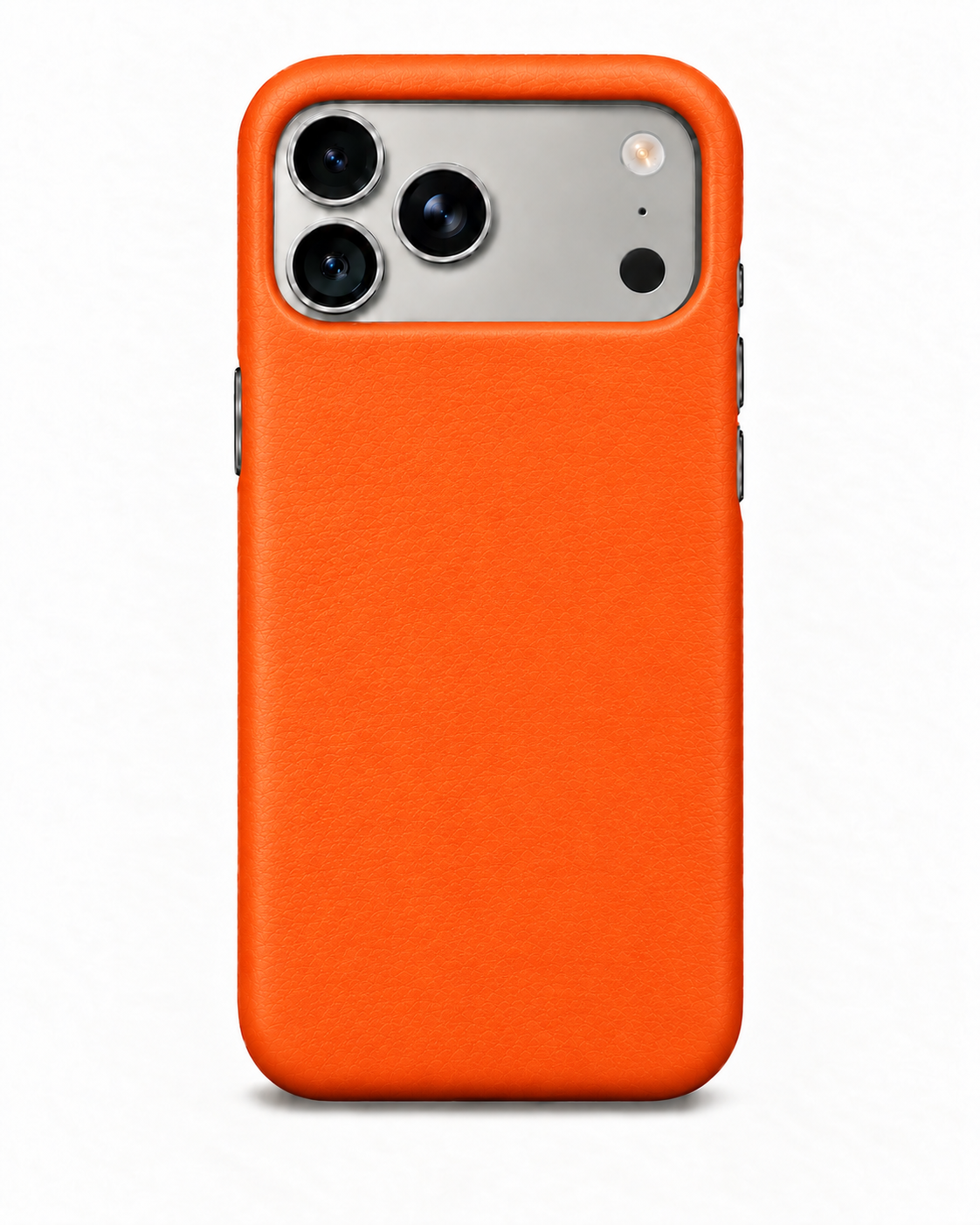 iPhone 18 Pro Max — Smooth calfskin — Orange — View image 1