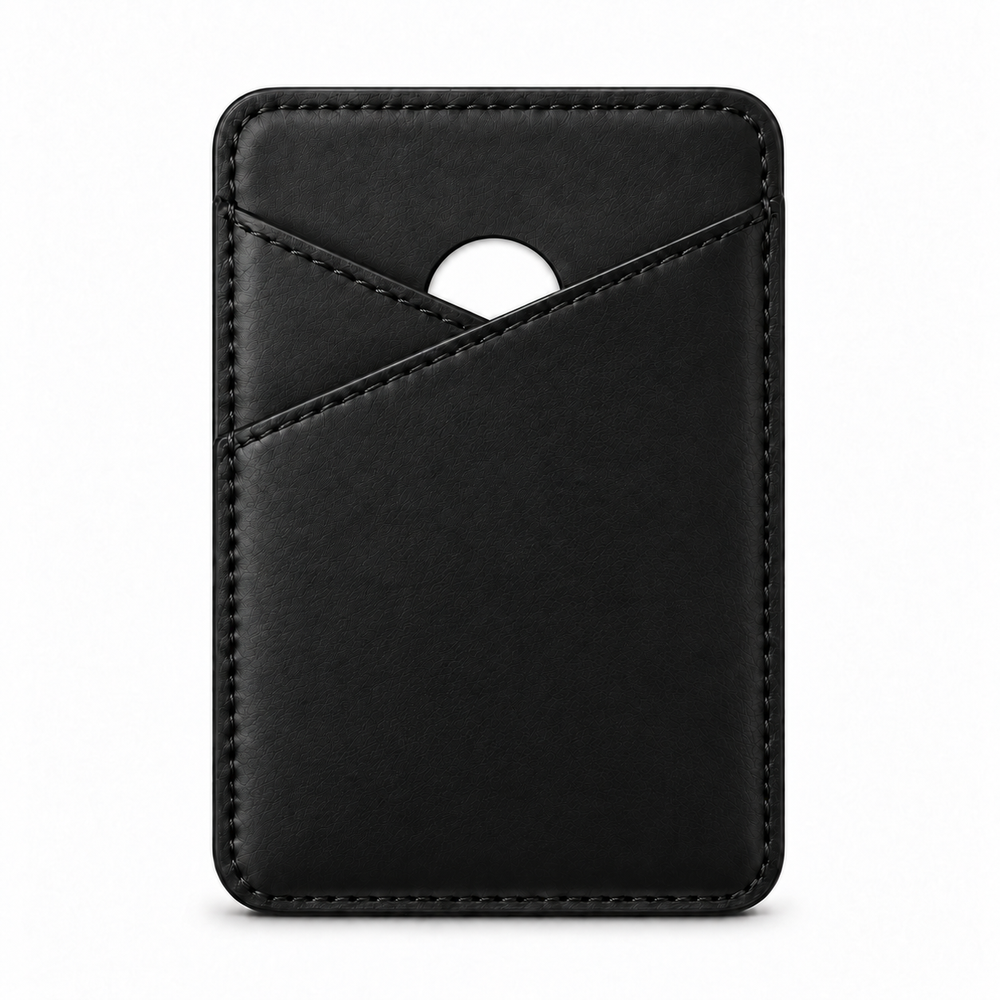 MagSafe Card Holder — Cross Pocket — Calfskin — Black