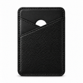 MagSafe Card Holder — Cross Pocket — Grained Calfskin — Black