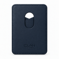 MagSafe Card Holder — Cross Pocket — Grained Calfskin — Blue