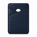 MagSafe Card Holder — Cross Pocket — Grained Calfskin — Blue
