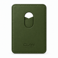 MagSafe Card Holder — Cross Pocket — Grained Calfskin — Green