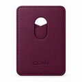 MagSafe Card Holder — Cross Pocket — Grained Calfskin — Purple
