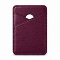 MagSafe Card Holder — Cross Pocket — Grained Calfskin — Purple