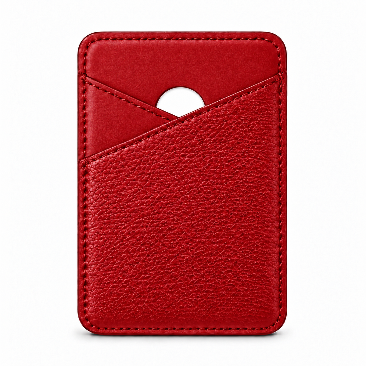 MagSafe-Kartenetuis — Cross Pocket — Genarbtes Kalbsleder — Rot
