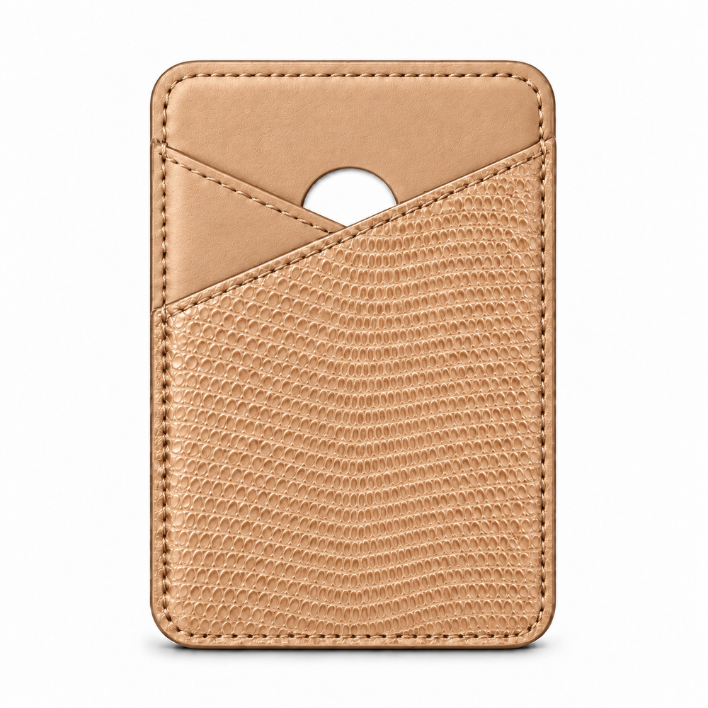 MagSafe Card Holder — Cross Pocket — Lizard — Beige