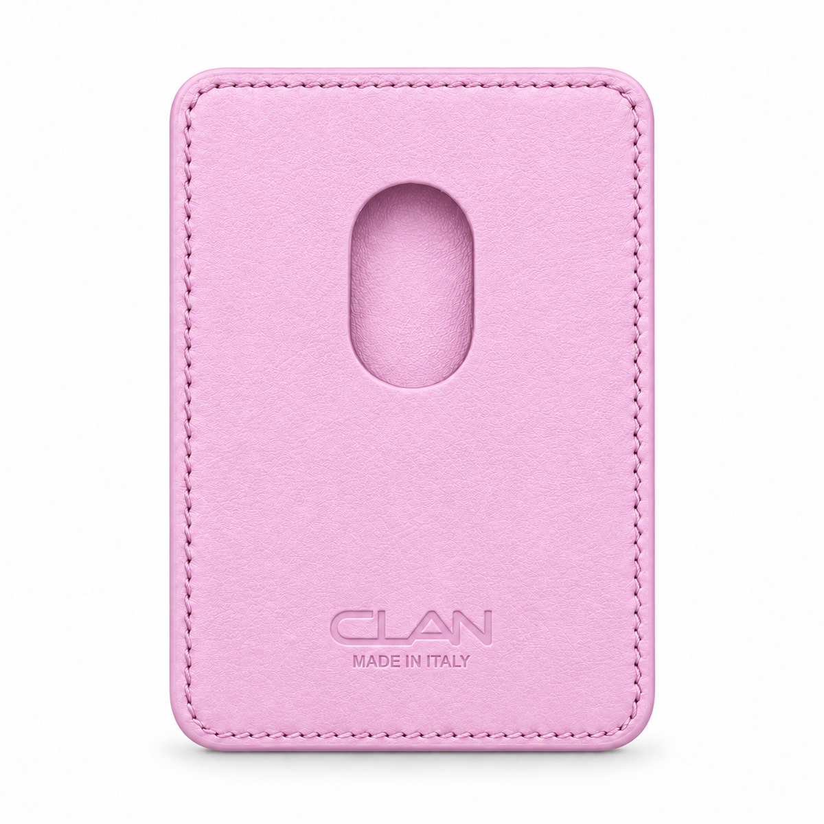 CLAN MagSafe Double Pocket card holder — smooth calfskin — Lille — back