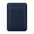 Tarjeteros MagSafe — Double Pocket — Ternera granulada — Azul