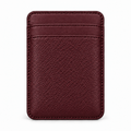 MagSafe Card Holder — Double Pocket — Grained Calfskin — Burgundy