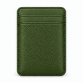 Portacarte MagSafe — Due tasche dritte — Vitello martellato — Verde