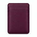 MagSafe Card Holder — Double Pocket — Grained Calfskin — Purple