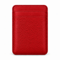 MagSafe-Kartenetuis — Double Pocket — Genarbtes Kalbsleder — Rot