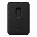 MagSafe Card Holder — Single Pocket — Crocodile Embossed Calfskin — Black