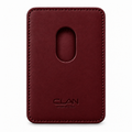 MagSafe Card Holder — Single Pocket — Crocodile Embossed Calfskin — Burgundy