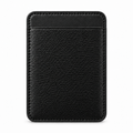 MagSafe Card Holder — Single Pocket — Grained Calfskin — Black