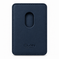 MagSafe Card Holder — Single Pocket — Grained Calfskin — Blue
